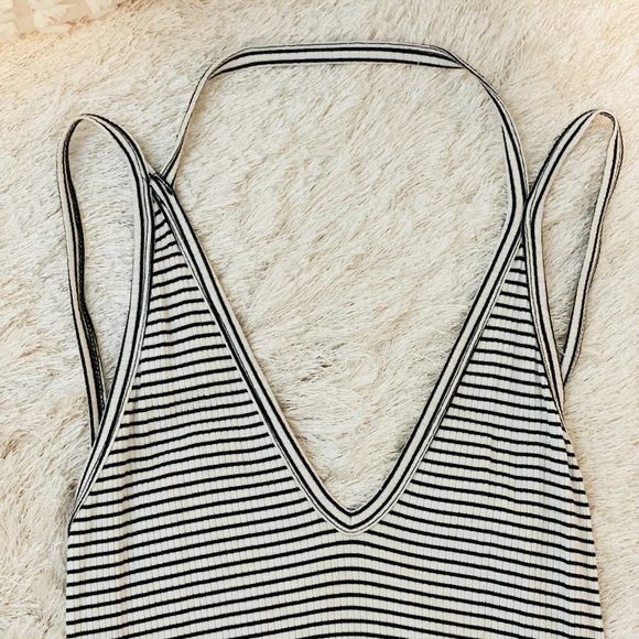 PST by Project Social striped Ribbed Midi Dress L - Picture 4 of 7